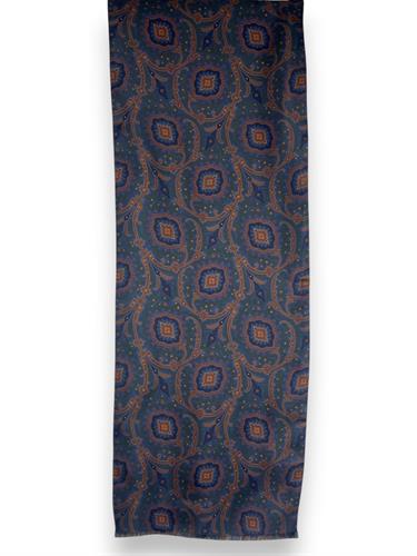 SCIARPA OTELLO DOPPIATA 100%SETA/LANA 33X170