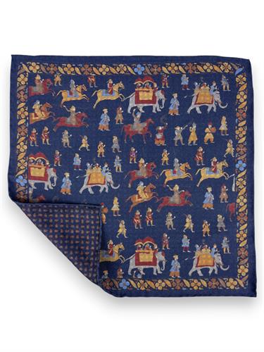 POCHETTE DOUBLE FACE 33X33 100%SETA ORLO A MANO