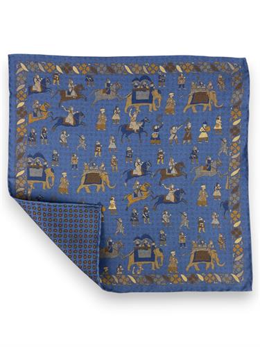 POCHETTE DOUBLE FACE 33X33 100%SETA ORLO A MANO