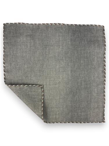 POCHETTE DOUBLE FACE 33X33 100%LANA ORLO A MANO