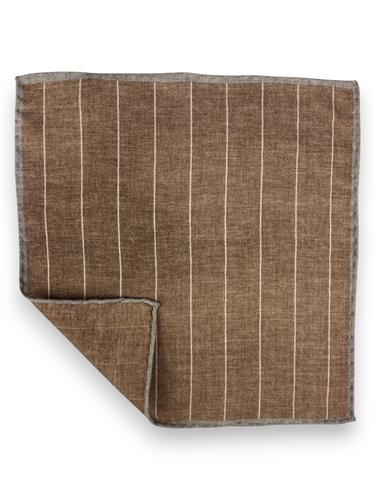 POCHETTE DOUBLE FACE 33X33 100%LANA ORLO A MANO
