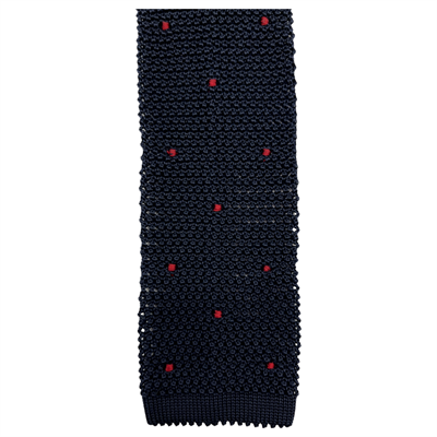 CRAVATTA TRICOT POIS A MANO 100%SETA