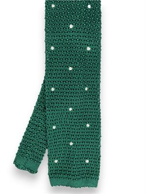 CRAVATTA TRICOT POIS A MANO 100%SETA