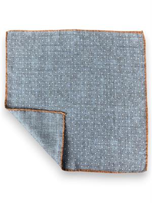 POCHETTE DOPPIA STAMPA 45X45 100%LANA ORLO A MANO