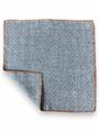 POCHETTE DOPPIA STAMPA 45X45 100%LANA ORLO A MANO