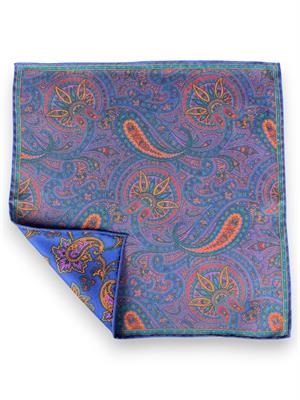 POCHETTE DOPPIA STAMPA 45X45 100% SETA ORLO A MANO