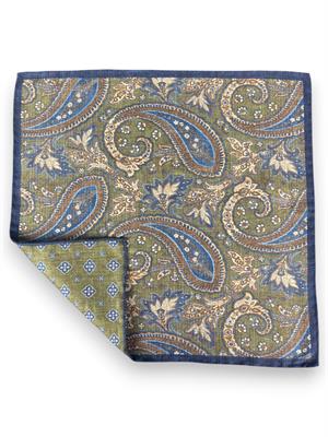 POCHETTE DOUBLE FACE 33X33 100%SETA ORLO A MANO