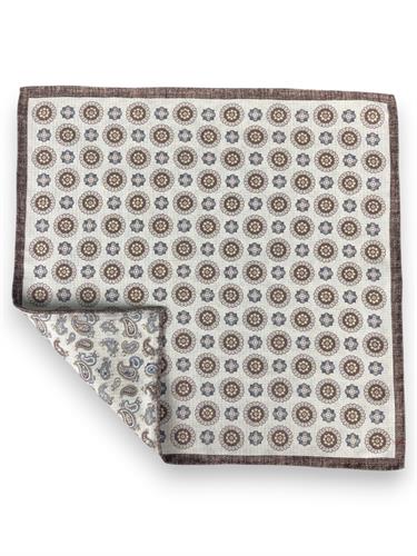 POCHETTE DOUBLE FACE 33X33 100%SETA ORLO A MANO