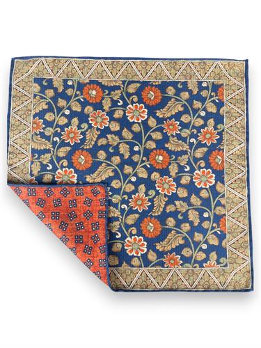 POCHETTE DOUBLE FACE 33X33 100%SETA ORLO A MANO