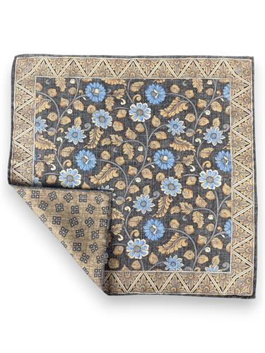 POCHETTE DOUBLE FACE 33X33 100%SETA ORLO A MANO