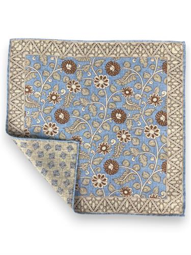 POCHETTE DOUBLE FACE 33X33 100%SETA ORLO A MANO