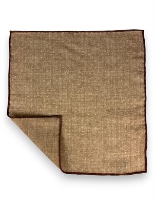 POCHETTE DOUBLE FACE 33X33 100%LANA ORLO A MANO