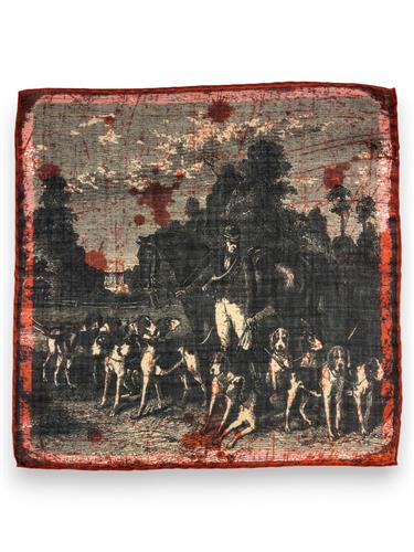 POCHETTE 33X33 100%LANA ORLO A MANO